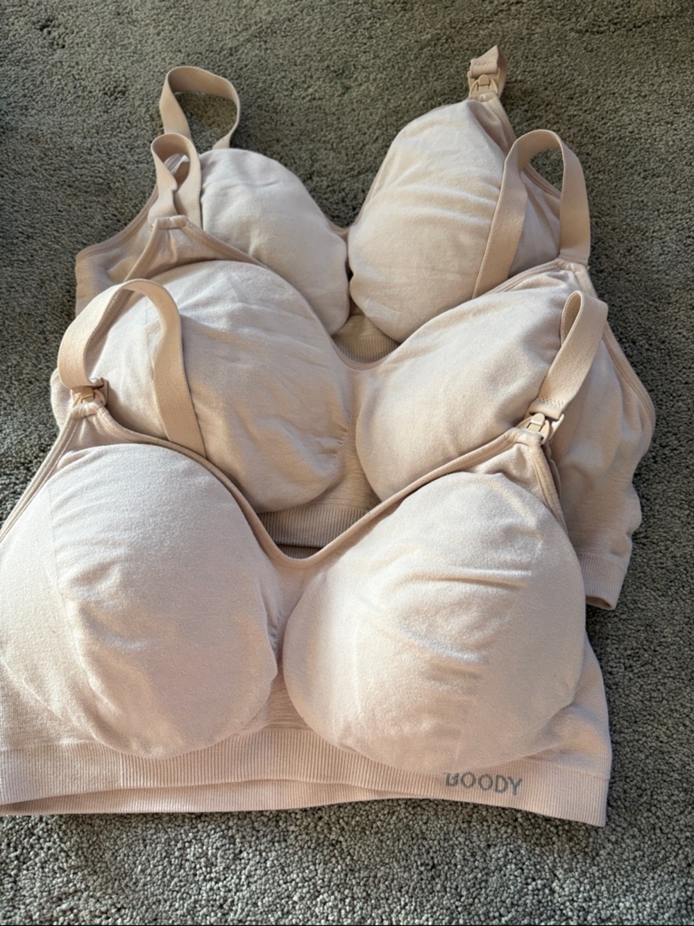 3 BOODY Soft Nude Seamless Wireless maternity Bras